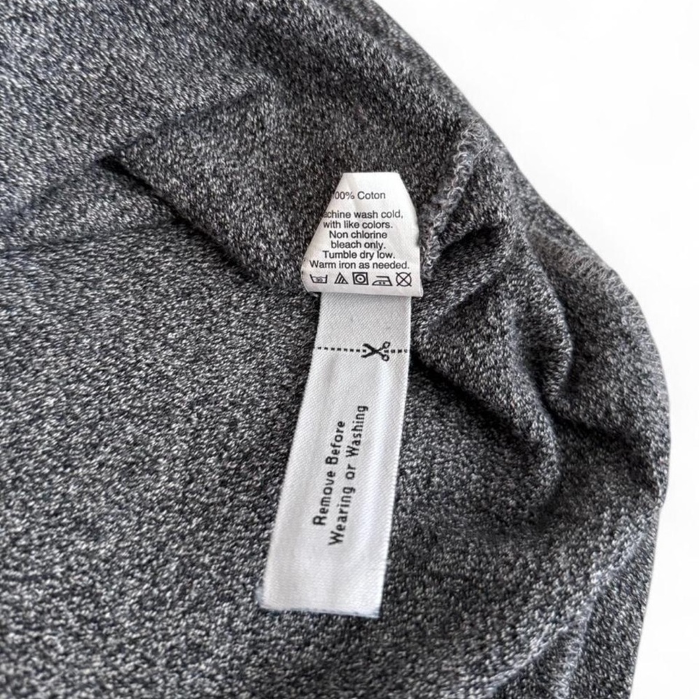 NWOT Madewell Charcoal Cropped Hoodie - Picture 4 of 5
